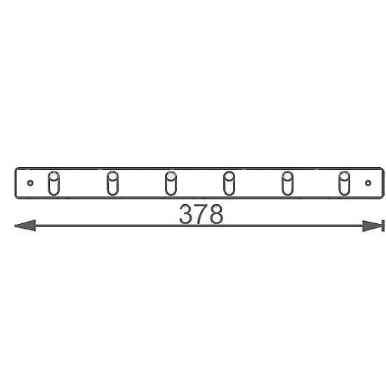 Полотенцедержатель 54 см двойной (хром), Old italy ZZ