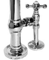 Краны перекрытия 2ШТ. КОМПЛ. для подкл. полотенцесушителя к воде (хром) D&D ZZ