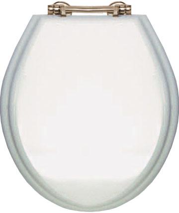 Сиденье для унитаза, цв. белый, петли (латунь), New Etoile/Etoile ZZ