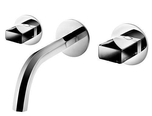 Смеситель для раковины, настенный, на три отверстия, БЕЗ РУЧЕК, д/к и внутр.части арт. 44 00 R010A, (цв. хром), Venezia ZZ