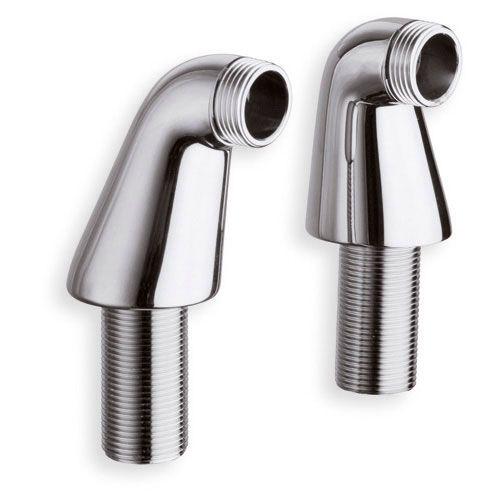 Соединения "Г"образные для смесителя с бортиком ванны 3/4" (2ШТ.), (цв. хром), Cristina ZZ