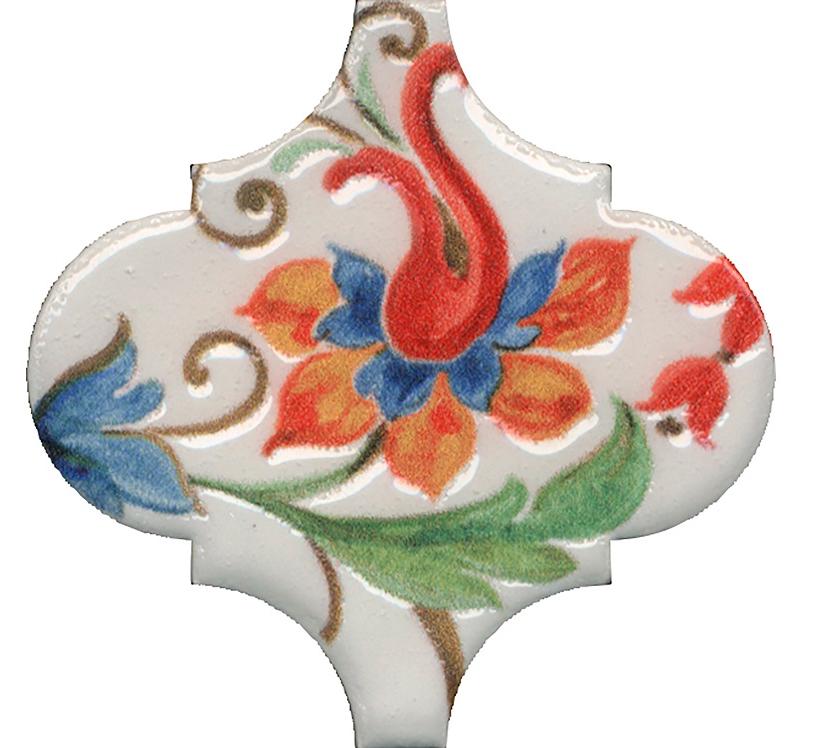 Декор Арабески Тоскана 7 глянцевый 6.5x6.5