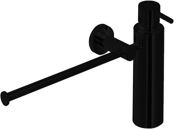 Дозатор для жидкого мыла, совмещ. с полотенцедержателем 34см, (цв.черный матовый), Plus ZZ