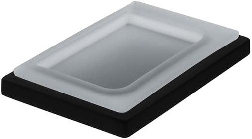 Мыльница настольная, ( мат. стекло/черный матовый), Look ZZ