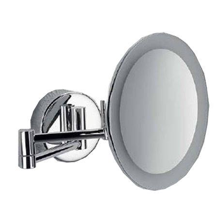 Зеркало круглое d20см, настенное косметическое, 3-х кратное увеличение, на поворотном кронштейне, с LED (220V) подсветкой, Colombo ZZ