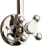 Вентиль (1шт.) угловой c трубкой для подвода воды к смесит. на 1, 2, 3 отв., или к бачку унитаза (цв. латунь) Devon&Devon ZZ