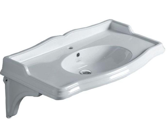 Раковина 1050х560мм, 3 отв. д/смес., с бортиком, БЕЗ креплен. арт. F 89, (цв. белый) Arcade ZZ