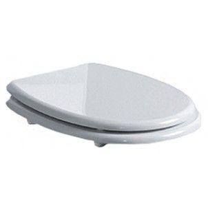 Сиденье для унитаза, с микролифтом, (полиэстр цв. белый, крепления цв. бронза), Arcade