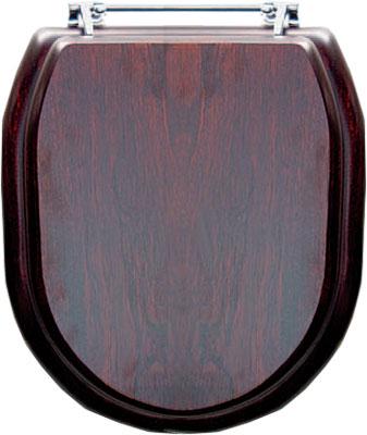 Сиденье для унитаза из темного дуба, петли (хром) , Classica ZZ