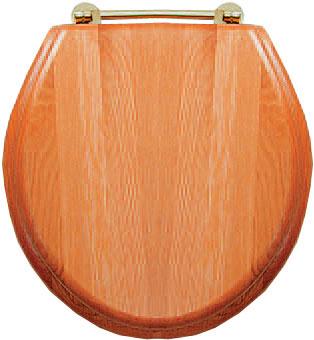 Сиденье для унитаза, массив дуба, светлый, петли (латунь), New Etoile/Etoile ZZ