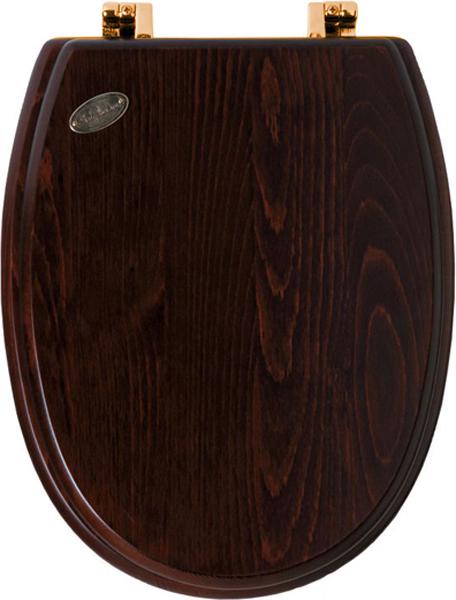 Сиденье для унитаза, с микролифтом, (дерево орех, крепления цв. бронза), Arcade