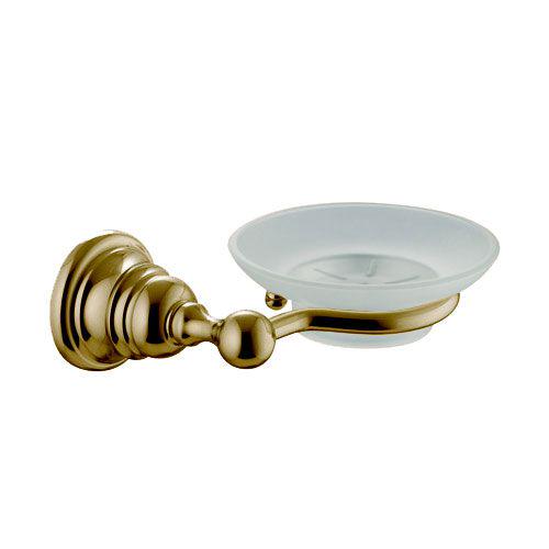 Мыльница настенная, (стекло матовое, держатель цв. золото), Victory ZZ