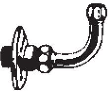 Переходник для подкл. к воде 1/2, для смесителя на 1 отв. (компл. 2шт.), (латунь) D&D XX