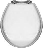 Сиденье для унитаза (цв. белый / петли цв. хром) Rose ZZ