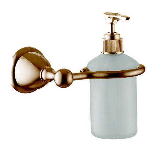 Дозатор для жидкого мыла  настенный, (стекло матовое, держатель цв. бронза), Victory ZZ