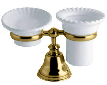 Мыльница и стакан настольные (цв.,бронза/керамика) Harmony ZZ