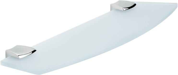 Полочка 60 см,  (стекло мат., крепл. цв.хром), Land