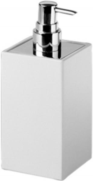 Дозатор 7х7хh18см, настольный (хром/белая керамика), Young ZZ