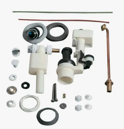 Механизм смыва для "Низкого" бачка унитаза, для арт.LA09, (кнопка смыва цв. хром), Lante ZZ