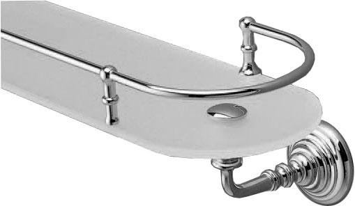 Полка 54х13см, стекло матовое, (цв. хром) Chelsea ZZ