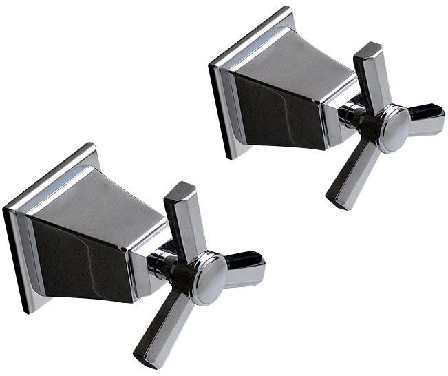 Ручки-краны встраив. в стену 2шт. (хром) Time ZZ