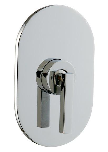 Смеситель для душа однорыч., встраиваемый в стену, (хром) Cut ZZ