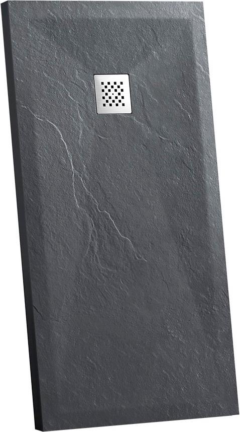 Поддон для душа 1400х900хh25мм, прямоугольный, крышка слива нерж.сталь в компл., без сифона арт. VSPH-D132,  (искуствен.камень. цв.антрацит),Vincea ZZ