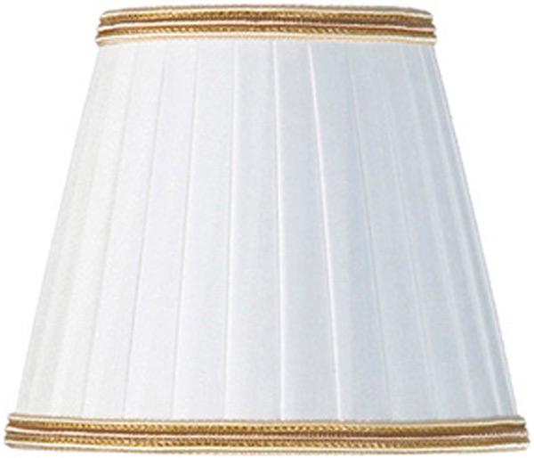 Абажур для светильника 145х130х95 мм цвет ткани: белый с золотым кантом, TW14 ZZ