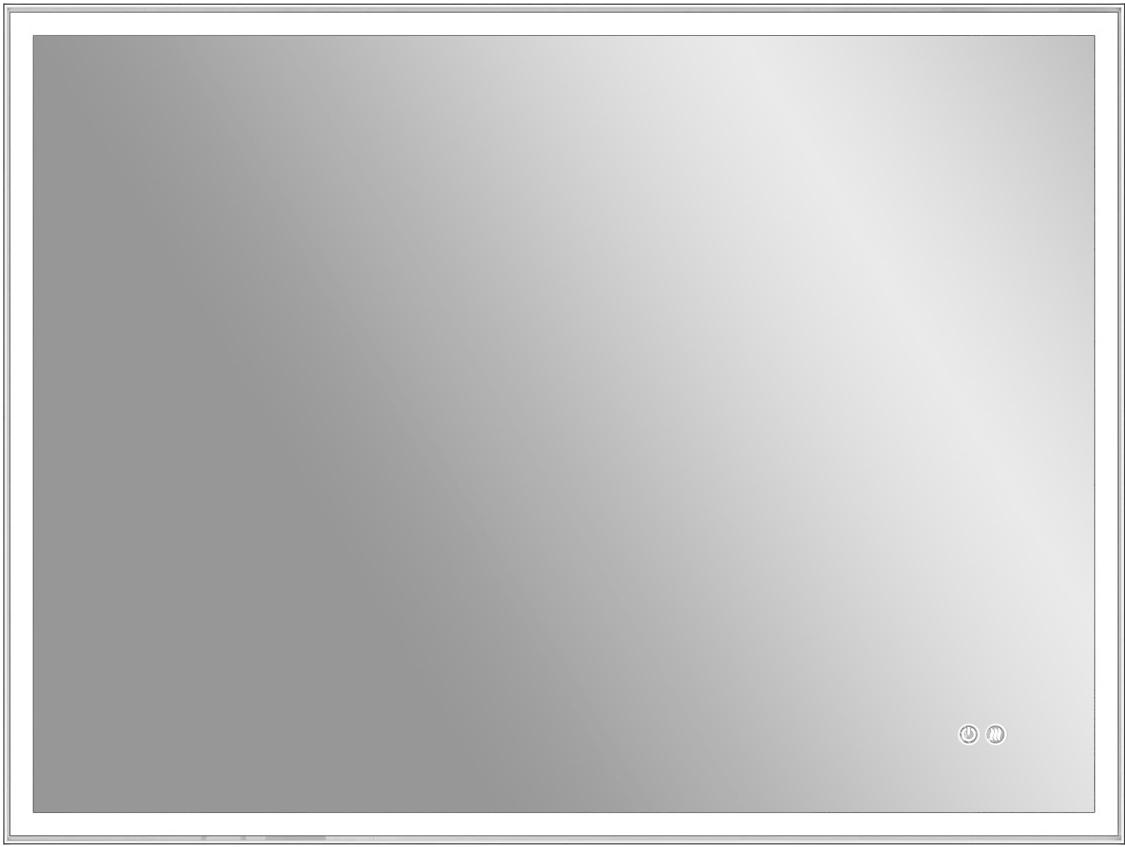 Зеркало 800x600х30мм, с встроенным по периметру светильником, сенсорным выключателем и диммером, Vincea ZZ