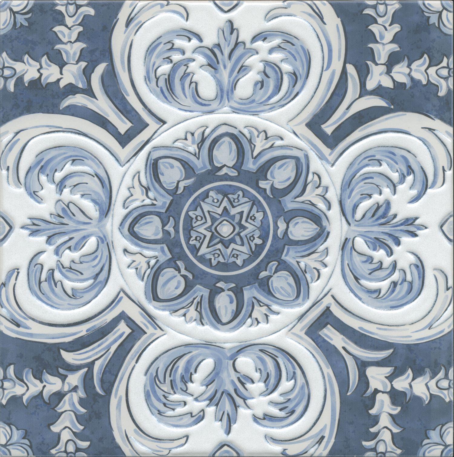 Декор Алмаш центр cиний XX|30х30