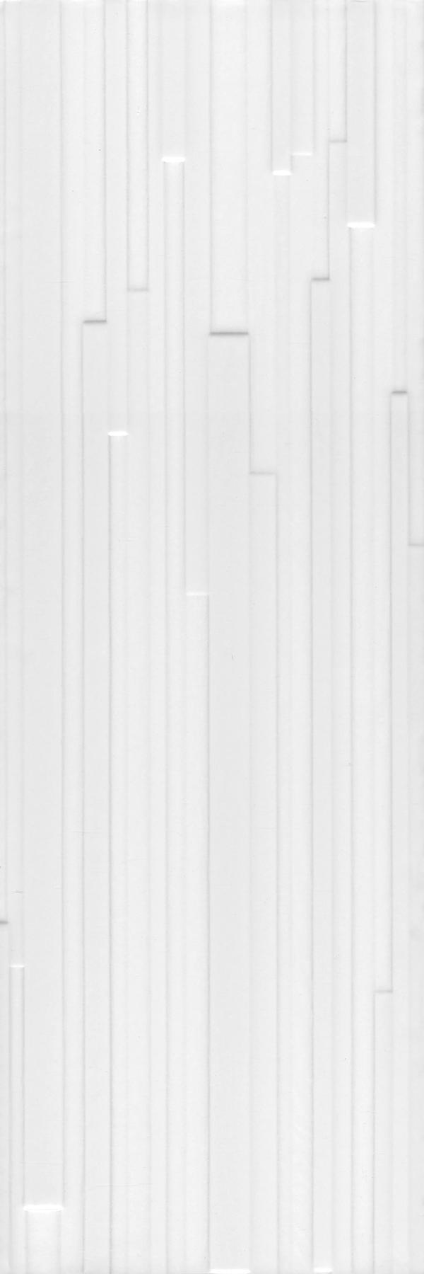 Бьянка белый глянцевый полоски 20x60