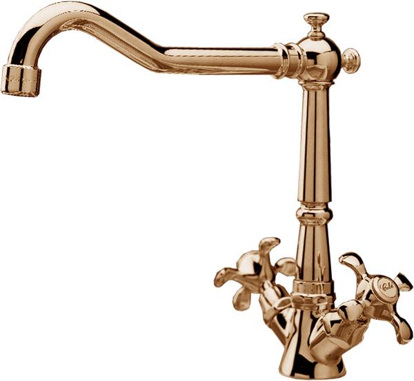 Смеситель для кухонной мойки, (цв. бронза), Nuova retro ZZ