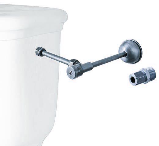 Кран подвода воды к бачку унитаза (трубки, переходники, дек.чашка в компл.), (цв. хром), 3M ZZ