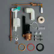 Механизм смыва для "Низкого" бачка унитаза с боковым отверстием д/рычага смыва, для арт.LA09B, (ручка смыва цв. золото), Lante ZZ