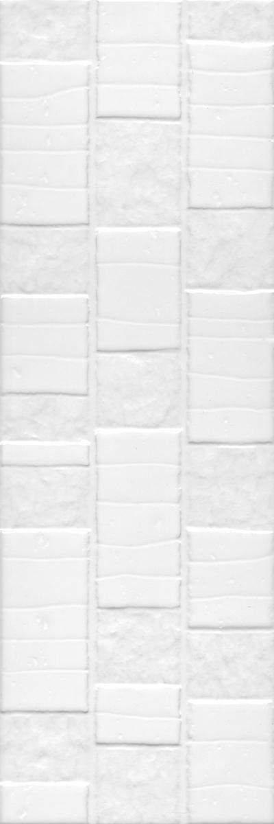 Бьянка белый глянцевый антик 20x60