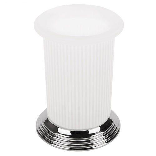 Стакан настольный (стекло мат., держ. цв.хром), Hermitage ZZ