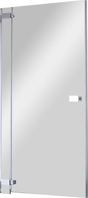 Дверь расп., для боков.стенки, "Правая", (100хh191см, неподвижн. сегм. 17см, стекло 6мм, GL прозр. c покрыт. High Glass, фурн. 05 bril, хр) E-Lite ZZ