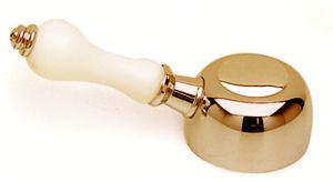 Ручка для смесителя, (рукоятка с пластик. вставкой белого цвета), (цв. бронза), Piccadilly ZZ