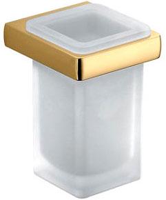 Стакан настенный 8,3х9,3хh12,6см (цв. золото / стекло мат.) Lulu ZZ