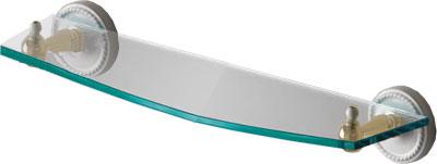 Полка стеклянная 60см, (керамика/латунь) Dorothy ZZ