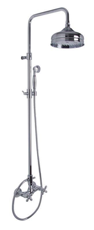 Смеситель для душа с верхним душем d200мм, ручной душ, шланг в компл. (цв. хром) Olivia Chic ZZ