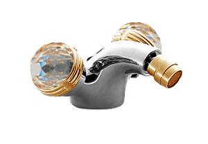 Смеситель для биде, с д/к, (цв. хром/золото), Okay Swarovski XX