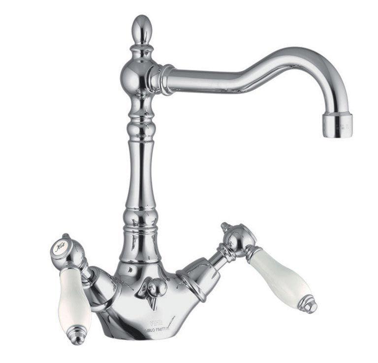 Смеситель для раковины, с поворотным изливом, с д/к, (цв. хром), Herend KL