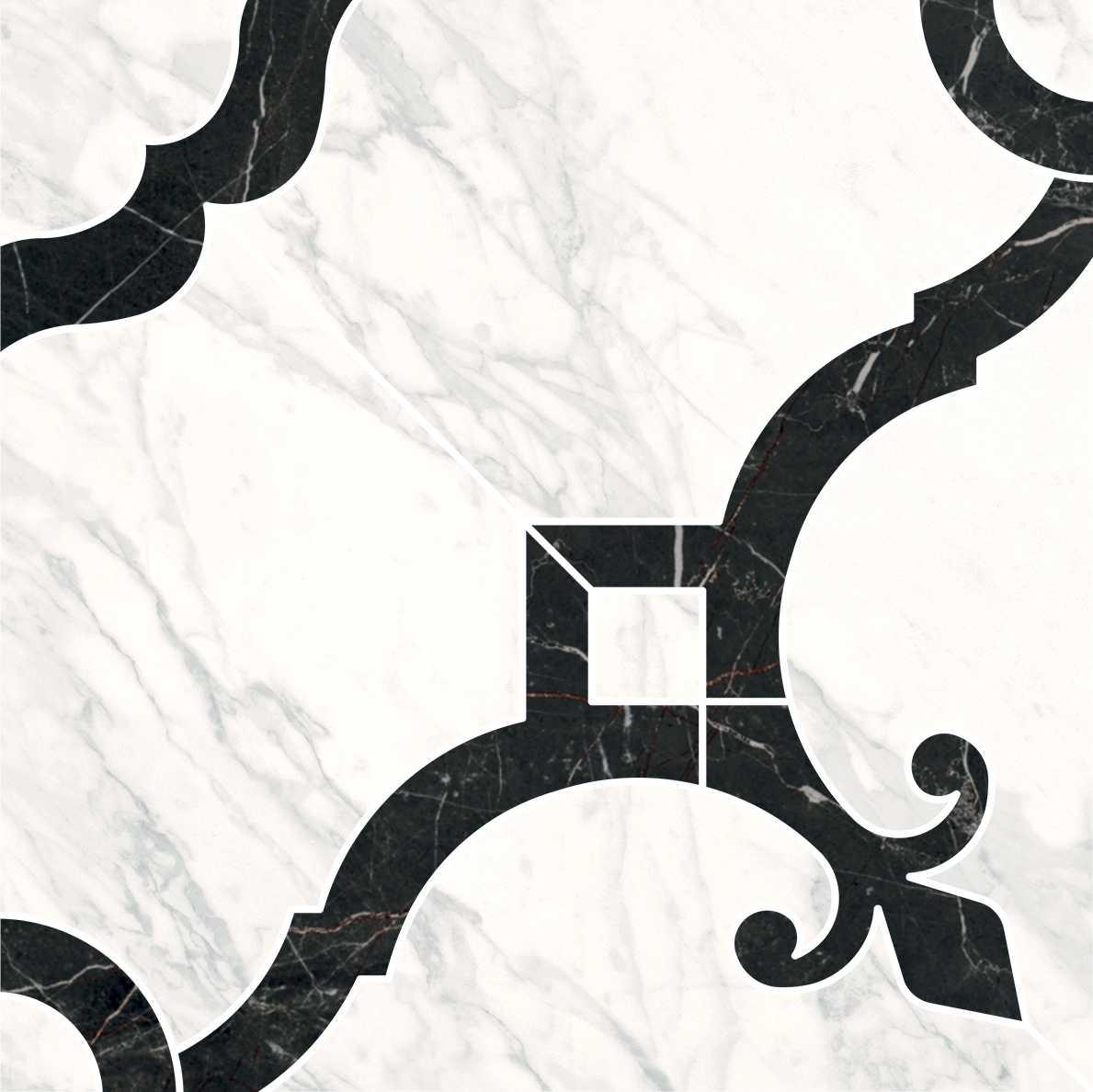 Фрагонар наборный белый 1/4 розона  пол набор. 30х30| ZZ