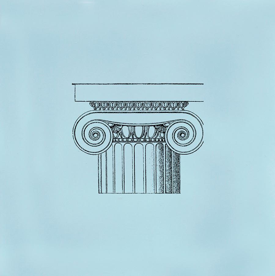 Декор Авеллино голубой Капитель A500 |15х15