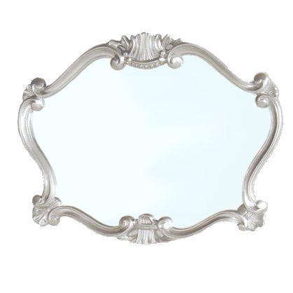 Зеркало прямоуг. в дерев. резной раме 92хh70см, (цв. Bi puro), крепёж в компл., Barocco ZZ