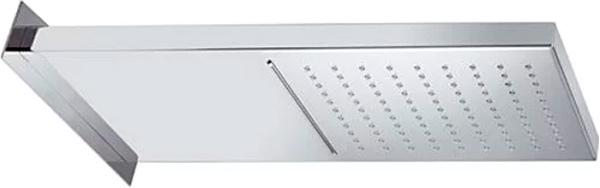 Верхний душ, стеновой, прямоугольный 200х502мм, два типа струи, обчный и каскад, 2х G1/2,, (цв. хром), 3M ZZ