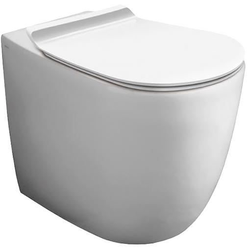 Унитаз 56х36,5хH50см,ВЫСОКИЙ,приставной,монтаж с встр.в стену бачком или бачком арт.СЕ09/D 20,безобод,(без сиден),БЕЗ крепеж к полу арт.F 88,VignoniZZ