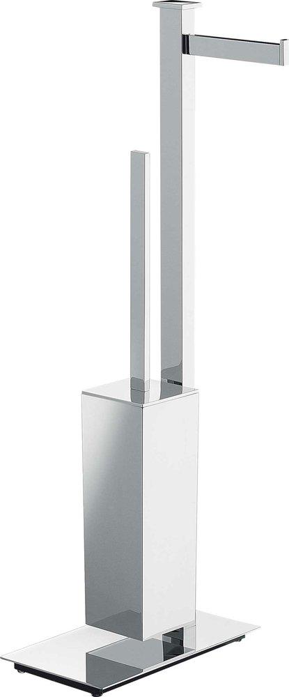 Гарнитур напольный свободностоящий, (ёрш закрытый, держатель для туалетной бумаги), h660мм, (цв.хром), D Units ZZ