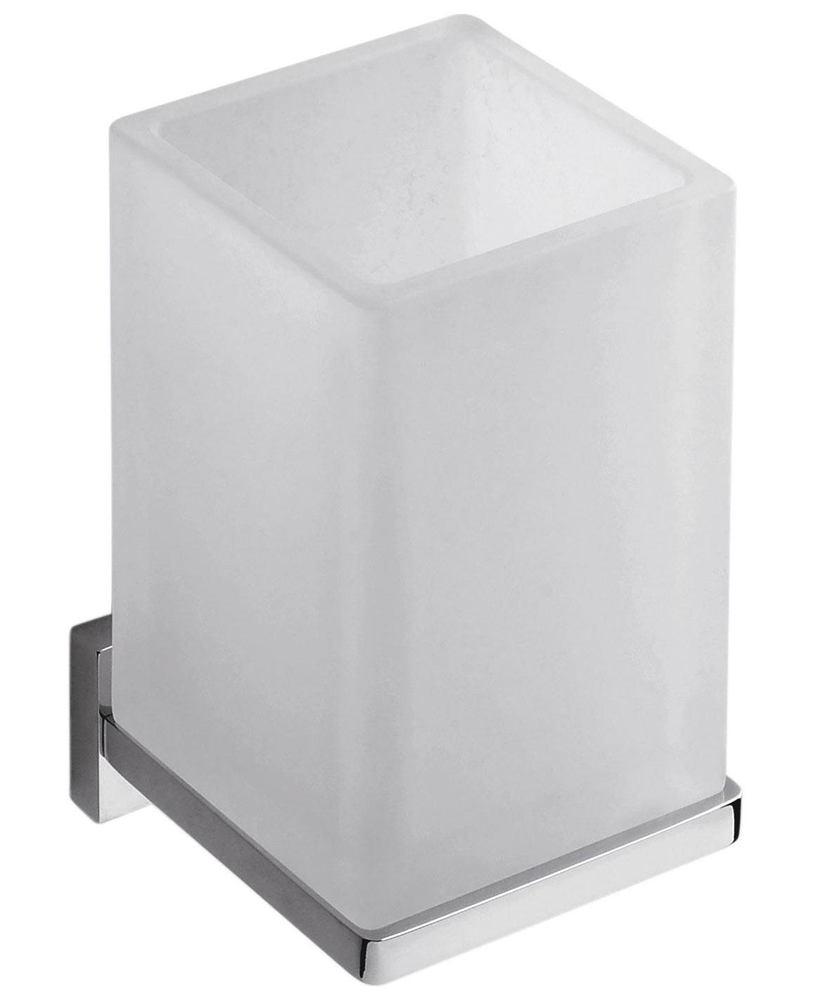 Стакан настенный, (стекло матовое/матовый черный), LookZZ